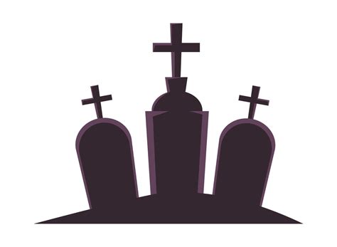 halloween, tumbas, en, cementerio, icono 2002124 Vector en Vecteezy