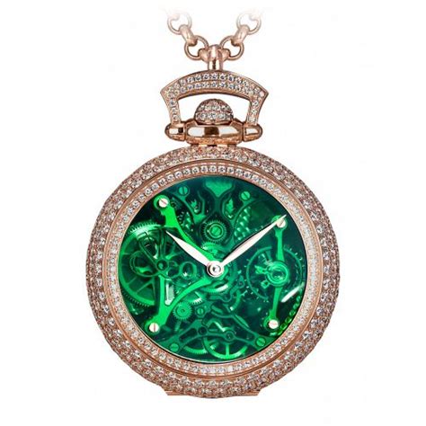 Brilliant Watch Pendant Northern Lights Pave Green Dial | Luxury ...