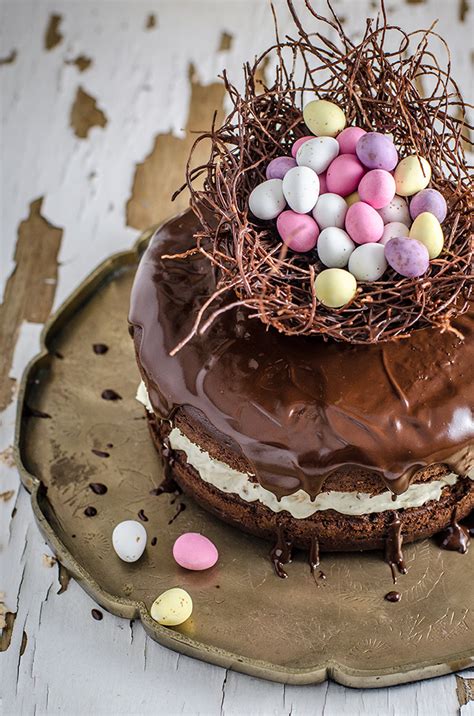 Chocolate Easter Egg Nest Cake | Chew Town Food Blog