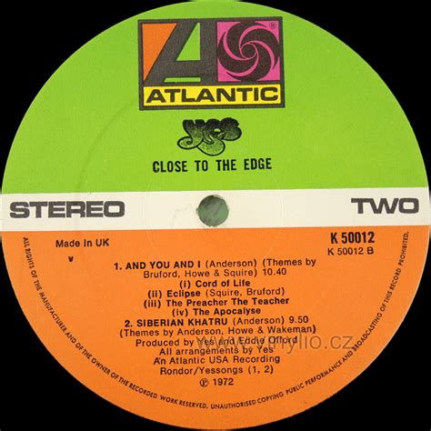 Yes - Close To The Edge Vinyl/LP | Vinylio.cz - internetový obchod s ...