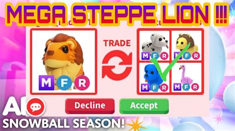 TRADING MY MEGA NEON STEPPE LION!!! -Roblox Adopt Me - YouTube