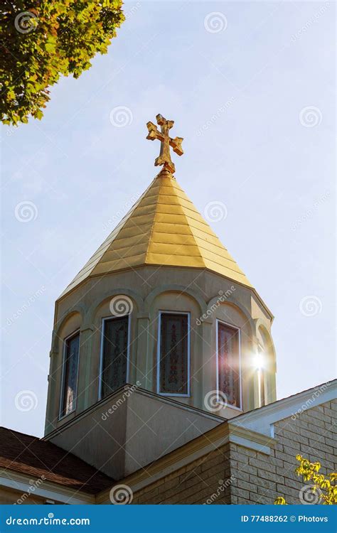 Apostolic Armenian Church Cross Sky Stock Photo - Image of church, details: 77488262