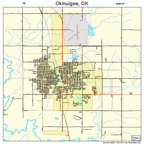 Okmulgee Oklahoma Street Map 4055150