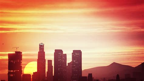 Los Santos Skyline Sunset : r/GrandTheftAutoV