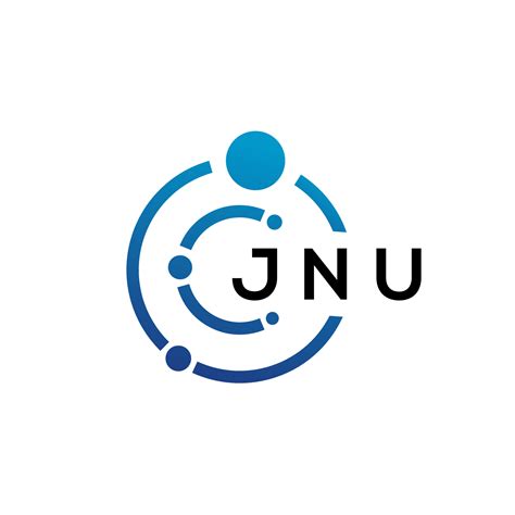 JNU letter technology logo design on white background. JNU creative ...