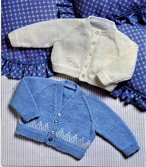 Nearly Free Baby Cardigans in 4 Ply Knitting Pattern Instant | Etsy