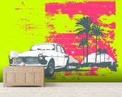 Retro Car Wallpaper Wall Mural | Wallsauce UK