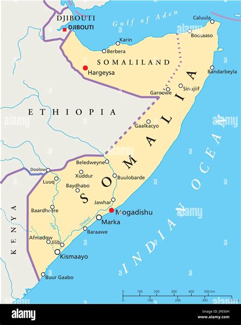 Somalia map somaliland puntland Stock Vector Images - Alamy