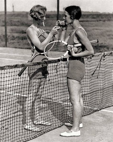 Vintage Tennis Photo Women Smoking Cigarettes Print Players - Etsy Israel