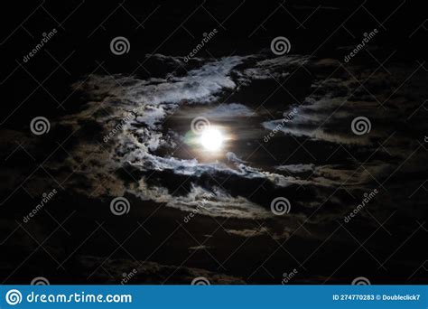 Full Moon with Clouds, Paschal Full Moon in April, 2023 Stock Image - Image of luna, scary ...