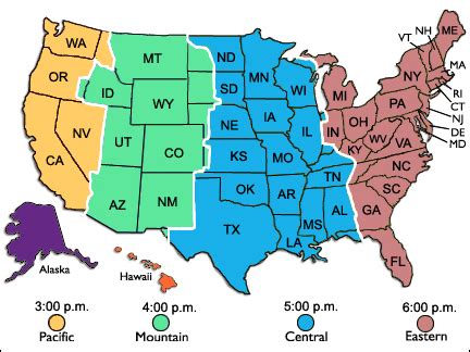 Maps: Us Map With Time Zones