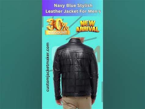 Navy Blue Stylish Leather Jacket For Men’s | Mens Fashion | Leather Jacket Styles - YouTube