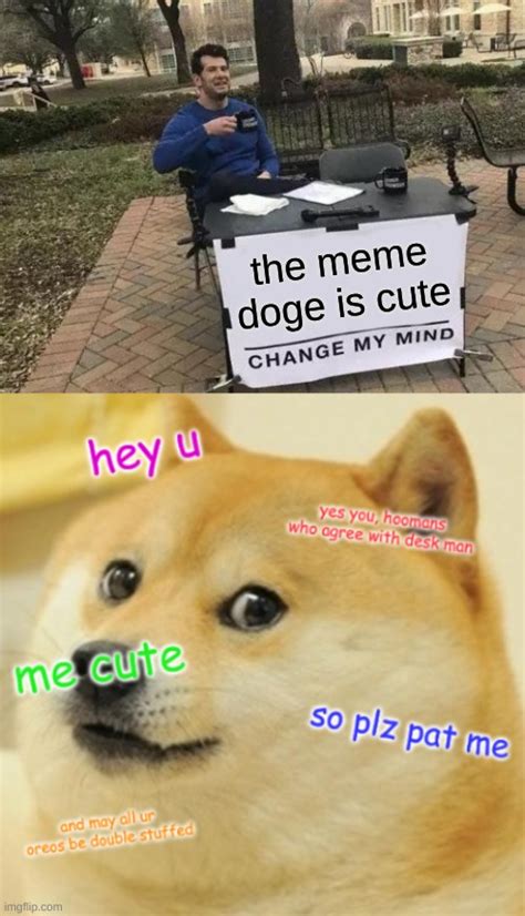 the doge is cute, and you cant change my mind. - Imgflip