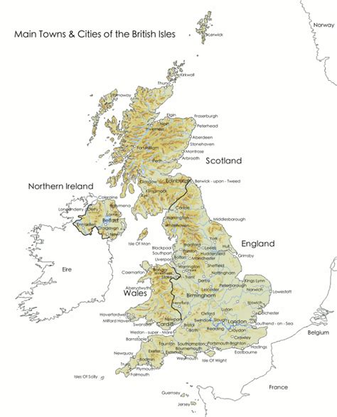 Map With County Lines Uk