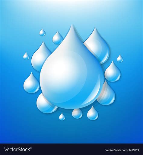 Water drops poster Royalty Free Vector Image - VectorStock