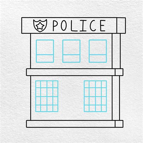 Draw a Police Station - HelloArtsy