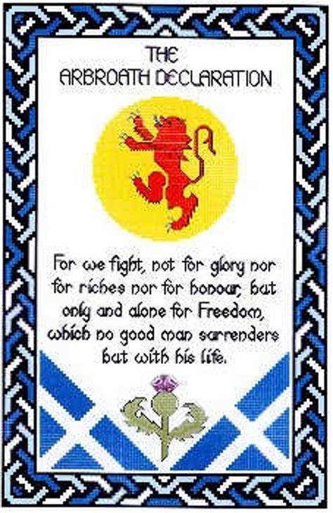 Items similar to Arbroath Declaration Cross Stitch Poster Print on Etsy