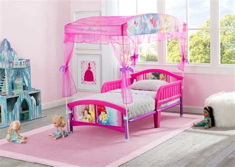 Delta Children Disney Princess Plastic Toddler Canopy Bed, Pink ...