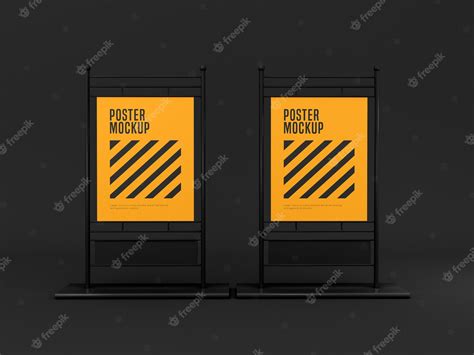 Premium PSD | Vertical stand banner mockup