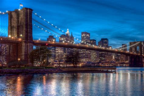 Brooklyn Bridge at Night-HDR by ZingZama on DeviantArt