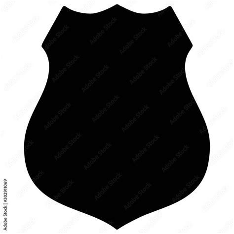 Police Badge Silhouette - A cartoon illustration of a Police Badge ...