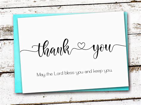 Religious Thank You Cards Printable Thank You Notes Bible | Etsy