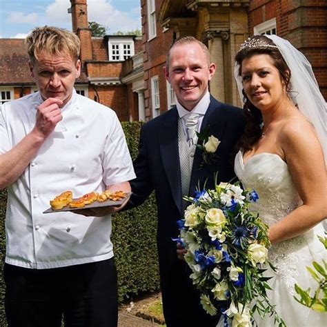 Gordon Ramsay dishing out some finger-food at this lovely couple's ...