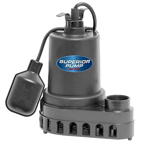 Superior Pump 1/2 HP Submersible Thermoplastic Sump Pump-92570 - The Home Depot