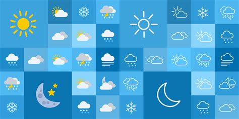 Flat Weather Icons Png