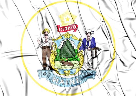 Maine State Seal stock illustration. Illustration of states - 130765342