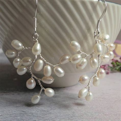 Bud Pearl Bridal Earrings By Jewellery Made By Me | notonthehighstreet.com
