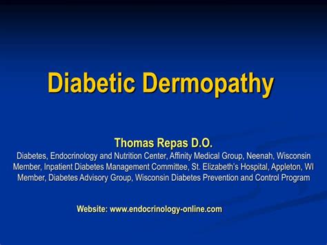 PPT - Diabetic Dermopathy PowerPoint Presentation - ID:460887