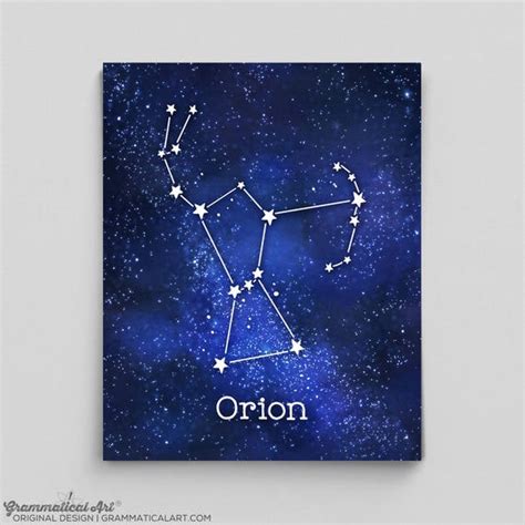 Orion Constellation Art Orions Belt Constellation Print | Etsy UK