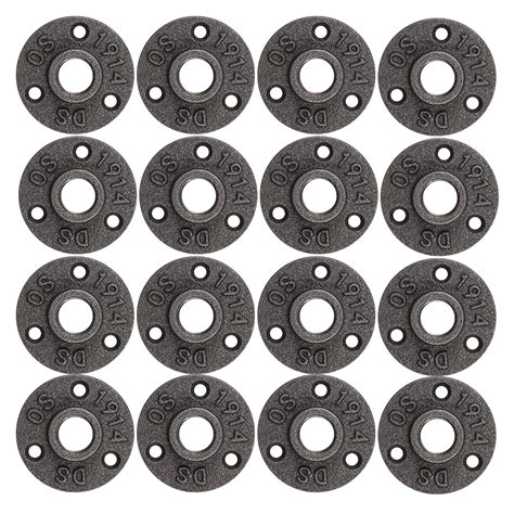 Buy Brooklyn Pipe Flange - 16 Pack 1/2" Black Floor Flange Cast Iron Pipe Fittings | Our 1/2 ...