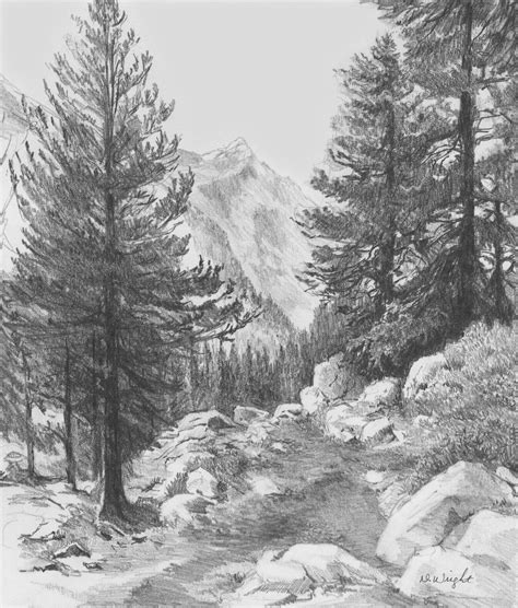Diane Wright Art Journal: Recent Article | Landscape pencil drawings ...