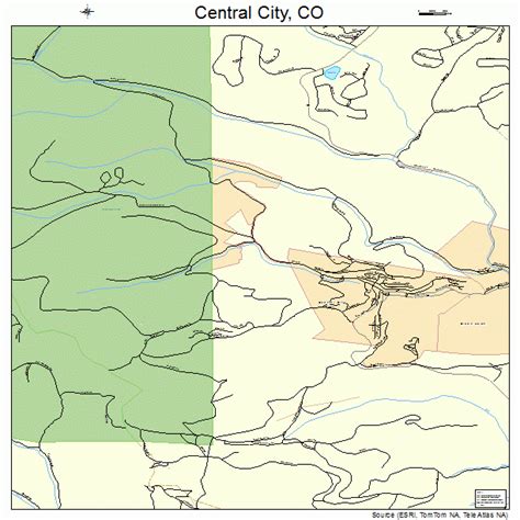 Central City Colorado Street Map 0812910