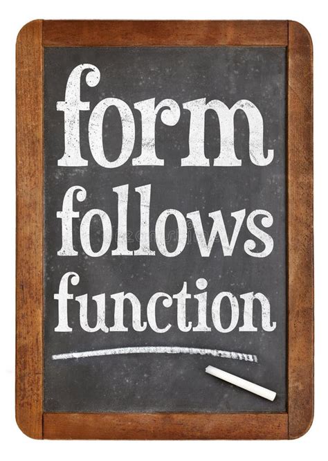 Form Follows Function Design Principle Blackboard Stock Photos - Free ...