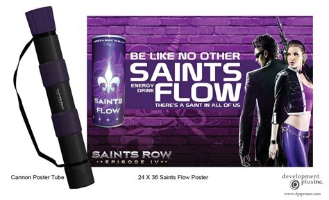 Saints Flow poster with carrier tube concept. http://dpipromo.com/contact.html | Saints row ...