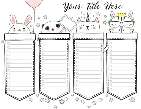 FREE adorable DIY cute planners and planner stickers
