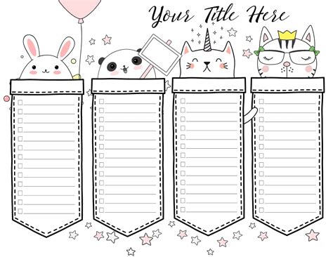 FREE adorable DIY cute planners and planner stickers