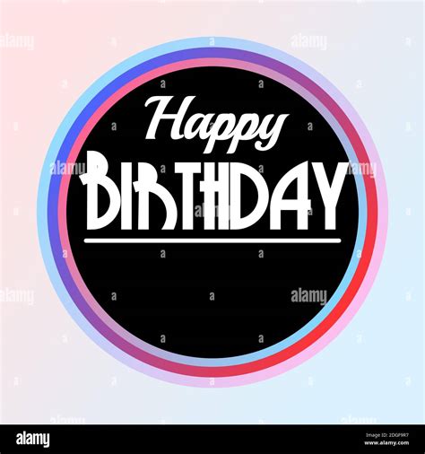 Circle Colors Happy Birthday Lettering Text With Colorful typography ...