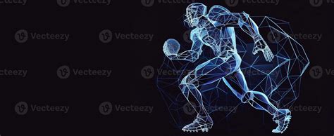 American football player holding ball, isolated silhouette, drawing AI 22192281 Stock Photo at ...