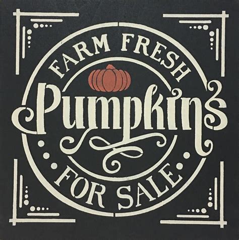 12" x 12" Farm Fresh Pumpkins | Pumpkins for sale, Wall signs, Wooden signs