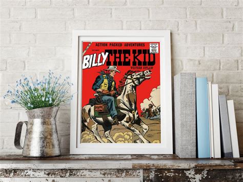 Vintage Western - Billy The Kid Art Print, Quality Reproduction ...