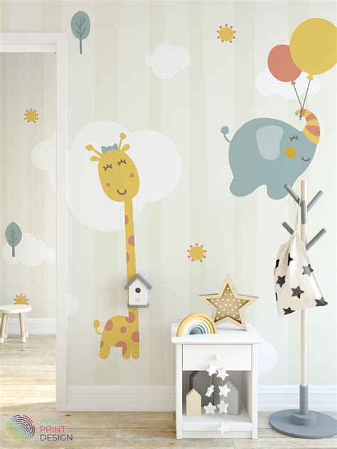 Baby Animals Nursery Wallpaper Wise Print & Design Shop