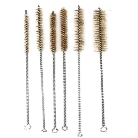 6 pcs Brass tube cleaning brush Stainless Steel Metal Wire Brush Set ...