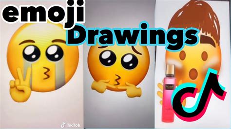 Tiktok emoji drawings compilation ️ ️😁 - YouTube