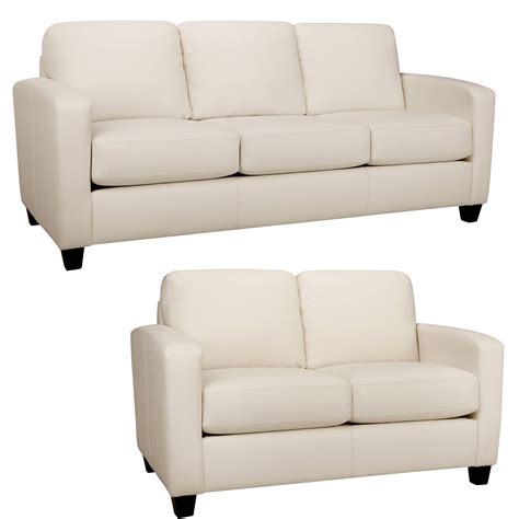 2023 Popular Off White Leather Sofa and Loveseat