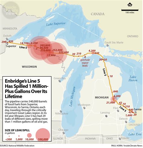 Line 5 Enbridge Map Pipeline