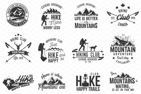 Hiking Club badge | Hiking club, Club badge, Wordpress theme design ...